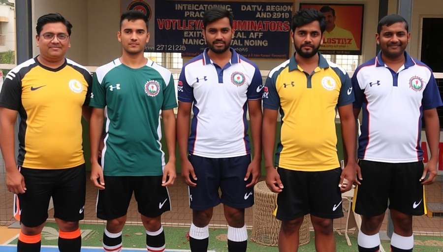 Volley Dominators India - Regional Teams Volley Dominators India showing regional teams with traditional Indian jerseys