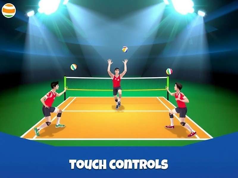 Volley Dominators India - Intuitive Game Controls Volley Dominators India gameplay showing touch controls for different volleyball moves